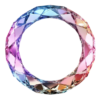 Elegant Gemstone Wreath Transparent Background png