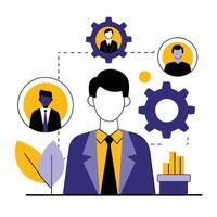 Comprehensive Illustration of Modern Human Resources Concepts and Practices vector