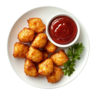 Crispy Nuggets On Plate Transparent Background png