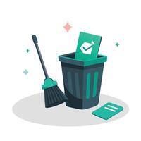 Inbox Decluttering A Step-by-Step Guide to Cleaning Your Digital Space vector