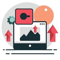 Illustrative Guide to the Concept of Image Uploading vector