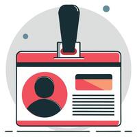 Modernistic Illustration of an ID Card with Conceptual Design vector