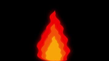 Dynamic digital flame animation with vibrant hues. Abstract motion graphics concept video