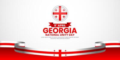 Georgia flag banner background design template for national unity day or independence day vector