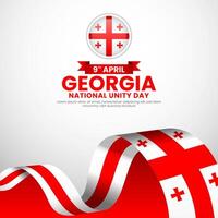Georgia flag square banner background for national unity day or independence day vector