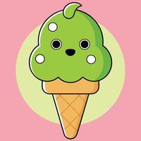 Fun and cheerful ice cream snack vector