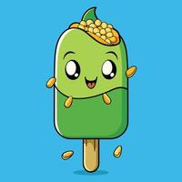 Ice cream sundae with colorful syrup vector