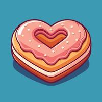 Floating Frosted Pastry with Sprinkle Toppings vector