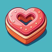 Cute Baked Item with a Dripping Icing Effect vector