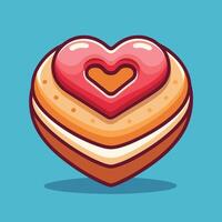 Playful Cartoon Bakery Item with Glossy Glaze vector