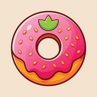 Glossy Pastel Frosted Snack with a Fun Look vector