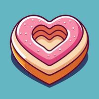 Soft Baked Item with Pastel Pink Frosting vector