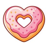 Decorative Heart Frosted Bakery Concept vector