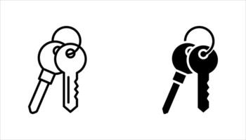 Key icon set, Key symbol on white background... vector