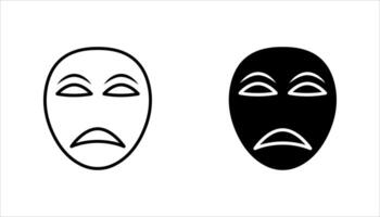 set of mask icons, on a white background... vector