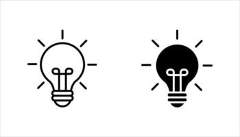 Lamp icon set. Light bulb icon , idea symbol, Symbol isolated white background, vector