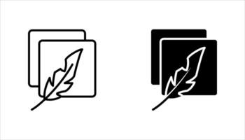 fabric with feather filler icon set, high comfort structure, less weight, illustration on white background.. vector