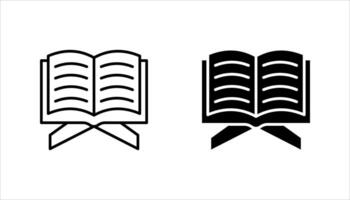 Holy Quran icon set, symbol template for graphic and web design vector