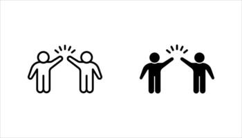 icon set of group of happy people, fun team, party, feelings of joy expression, illustration on white background... vector