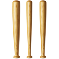 Baseball Bats Isolated on White on transparent background. png
