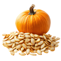 Pile of Pumpkin Seeds on transparent background. png