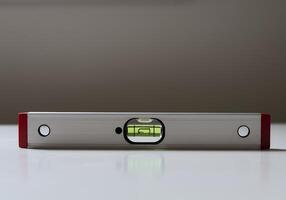 Precise Leveling Tool A Close Up of a Spirit Level photo