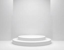 Minimalist White Platform A Study in Simplicity and Clean Design photo