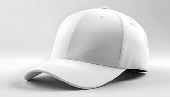 Blank White Baseball Cap Mocku Perfect for Design Presentations and Branding Mock up template for design print photo