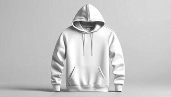 3D RenderingBlank White Hoodie Mockup Perfect for Design Presentation Mock up template for design print photo