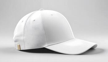 Blank White Baseball Cap Mockup for Branding and Design Projects Mock up template for design print photo