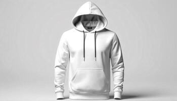 Blank White Hoodie Mockup Perfect for Design Presentations and Branding Mock up template for design print photo