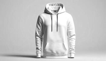Blank White Hoodie Mockup Perfect for Design Presentation or Branding Mock up template for design print photo