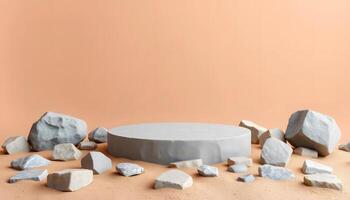 Minimalist Stone Platform Product Display photo