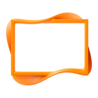 orange frame with curved edges on a transparent background png