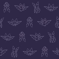 Outline Bat Seamless Pattern Background for Print Fabric Surface Fashion Wrapping vector