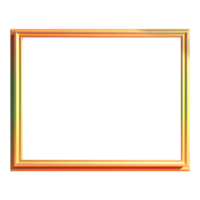 a golden frame on a transparent background png