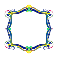 a colorful frame with swirls and swirls on a transparent background png