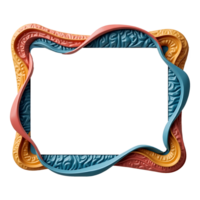 a colorful frame with a pattern on it png