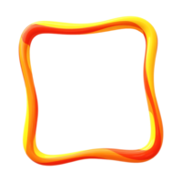 a red and yellow frame on a transparent background png