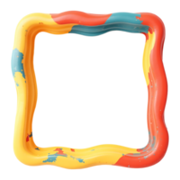 un' colorato plastica telaio con un' ondulato modello png