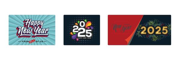 Attractive Happy New Year greeting card design with effects, sparks and fireworks. vector