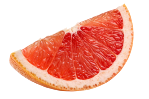 A close-up of a grapefruit slice with glossy, juicy red flesh. The texture and colors convey tangy flavor and natural vitality png