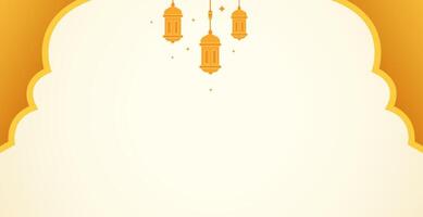 Ramadan Kareem background with lanterns vector
