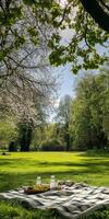 Picnic in the park, A summer day of serenity and nature photo