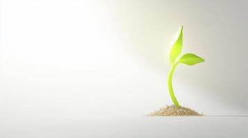 New Life, A Minimalist Image of a Seedling Emerging from the Earth, Symbolizing Growth, Renewal, and the Promise of a Brighter Future photo