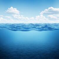 Oceanic Splendor, Azure Depths and Celestial Skies photo