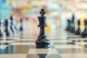 Master the Game, A Stunning Close-up of Chess Strategy and Its Intellectually Engaging Nature photo