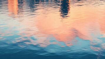 Serene Sunset Water Reflection photo