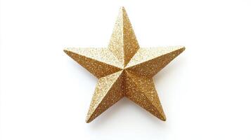 A gold star with glitter on it photo