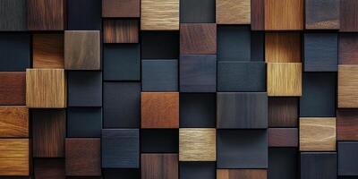 Abstract Wooden Texture Background with Geometric Patterns and Colors photo